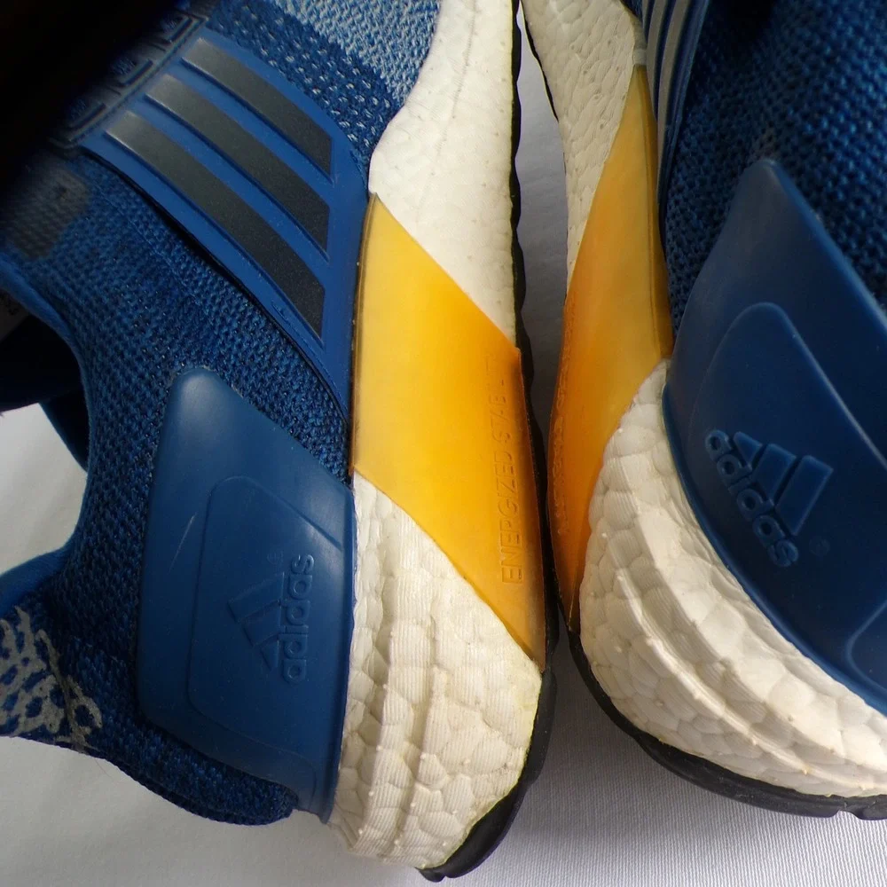 Adidas UltraBoost ST Collegiate Navy Blue Yellow Running Shoes AF6516 Mens 11